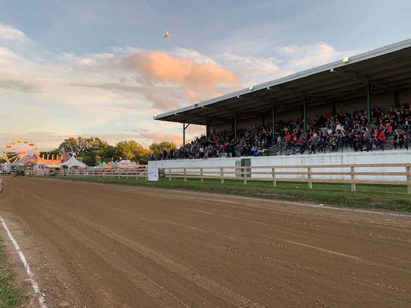 Milton Fall Fair Demolition Derby track before the derby starts.