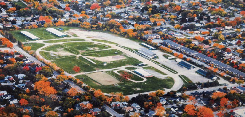 Milton Fairgrounds aerial view showing grounds